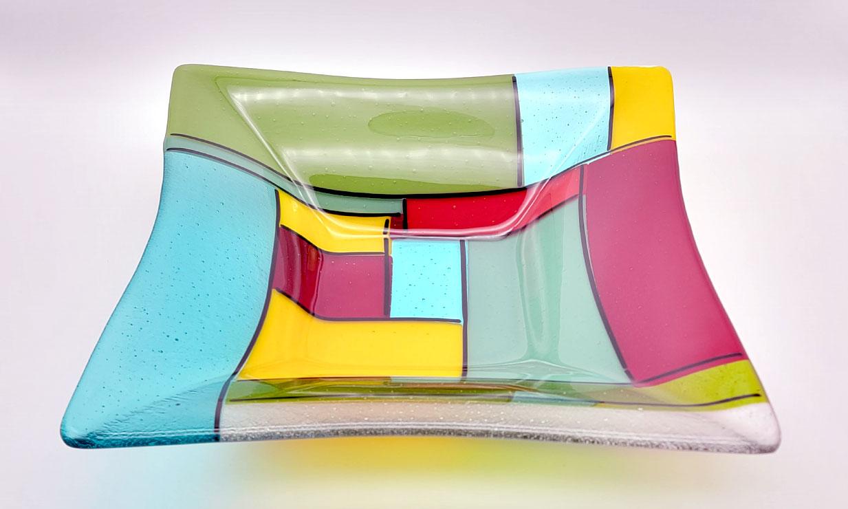 Fused glass platter best sale